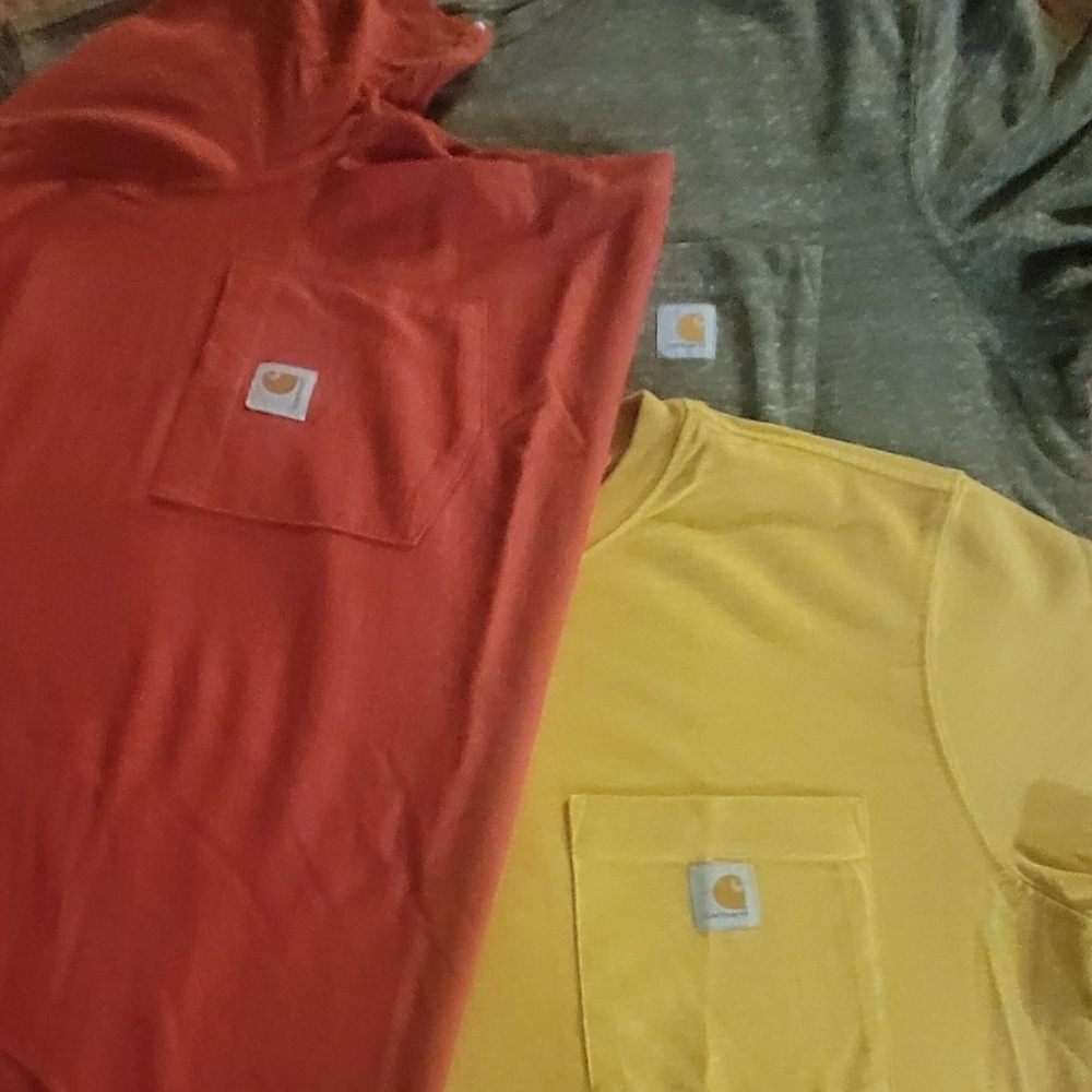 Carhartt Pocket T-Shirts - Red, Yellow, Green